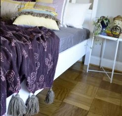 Ichcha Kalam Kantha Throw Blanket Home Goods