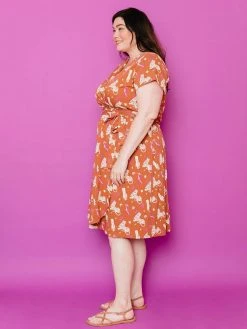 Mata Traders Katie Orchid Tigress Wrap Dress