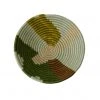 KAZI Abstract Olive Medium Round Basket