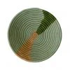 KAZI Apricot + Olive Striped Medium Round Basket Home Goods 2 KAZI Apricot + Olive Striped Medium Round Basket Home Goods