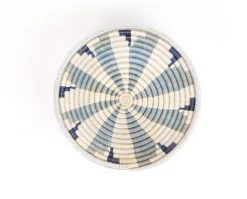 KAZI Medium Metallic Silver Virunga Round Basket Home Goods