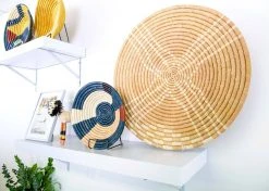 KAZI Medium Mod Abstract Round Basket 10 KAZI Medium Mod Abstract Round Basket