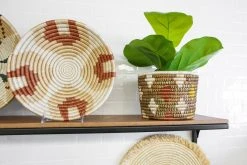 KAZI Home Goods Medium Shades Of Sand Round Basket 8 KAZI Home Goods Medium Shades Of Sand Round Basket