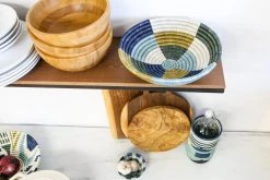 KAZI Medium Silver Blue Umuseke Round Basket Home Goods 9 KAZI Medium Silver Blue Umuseke Round Basket Home Goods