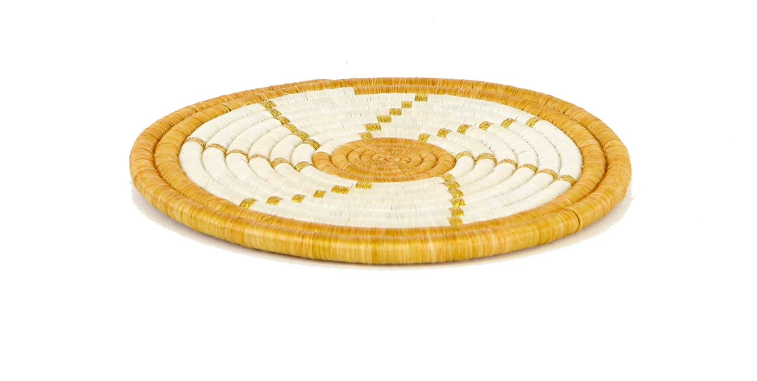 KAZI Spiral Metallic Gold Hot Pad Home Goods 4 KAZI Spiral Metallic Gold Hot Pad Home Goods