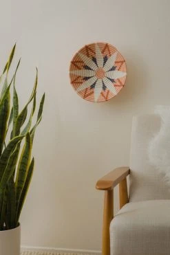 KAZI Home Goods Large Apricot Hope Round Basket