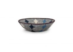 KAZI Large Blue Diamond Round Basket Home Goods