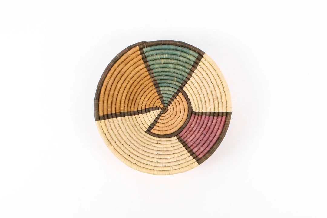 KAZI Home Goods Large Lilac + Neutrals Round Basket 3 KAZI Home Goods Large Lilac + Neutrals Round Basket