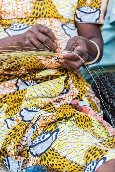 KAZI Home Goods Large Lilac + Neutrals Round Basket 6 KAZI Home Goods Large Lilac + Neutrals Round Basket