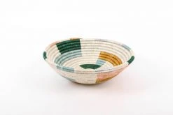 KAZI Home Goods Large Metallic Floret Geo Round Basket