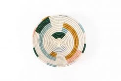 KAZI Home Goods Large Metallic Floret Geo Round Basket