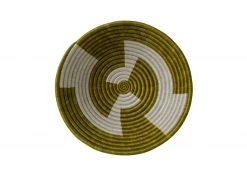 KAZI Olive Geo Large Round Basket Home Goods