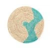 KAZI Home Goods Natural And Turquoise Plate 1 KAZI Home Goods Natural And Turquoise Plate