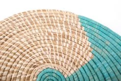 KAZI Home Goods Natural And Turquoise Plate