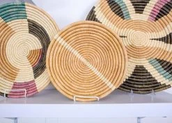 KAZI Jumbo Lilac + Neutrals Round Basket Home Goods 10 KAZI Jumbo Lilac + Neutrals Round Basket Home Goods