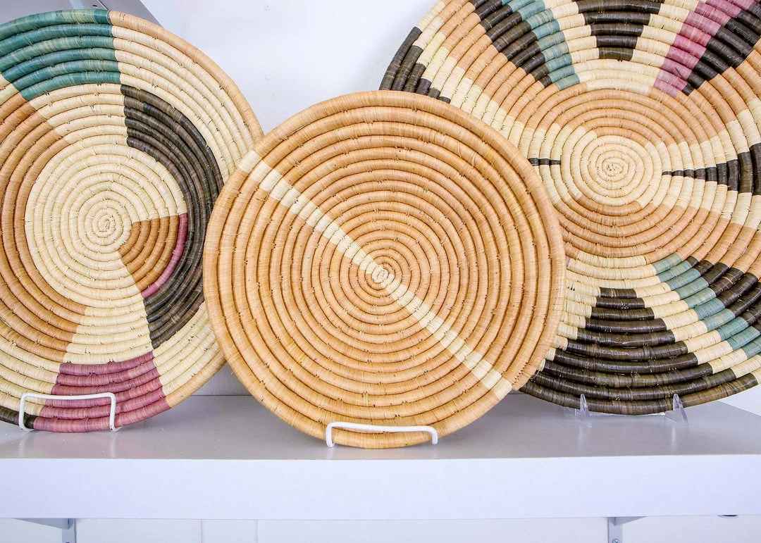 KAZI Jumbo Lilac + Neutrals Round Basket Home Goods 6 KAZI Jumbo Lilac + Neutrals Round Basket Home Goods