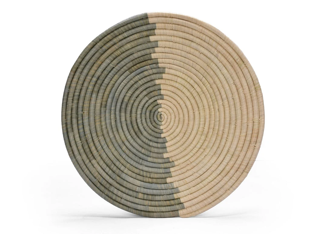 KAZI Home Goods Soft Gray Demi Woven Wall Plate 3 KAZI Home Goods Soft Gray Demi Woven Wall Plate