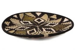 KAZI Large Black Tilda Plate Woven Wall Plate