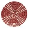KAZI Home Goods Large Burgundy Sanaa Woven Wall Plate 1 KAZI Home Goods Large Burgundy Sanaa Woven Wall Plate