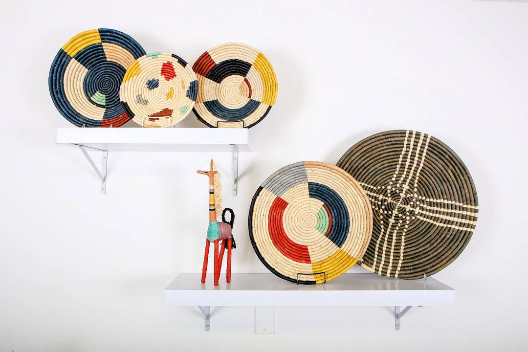 KAZI Home Goods Large Cocoa Sanaa Woven Wall Plate 10 KAZI Home Goods Large Cocoa Sanaa Woven Wall Plate