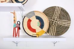 KAZI Home Goods Large Cocoa Sanaa Woven Wall Plate 14 KAZI Home Goods Large Cocoa Sanaa Woven Wall Plate