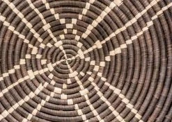 KAZI Home Goods Large Cocoa Sanaa Woven Wall Plate