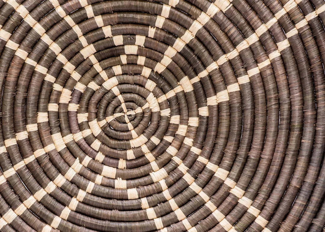 KAZI Home Goods Large Cocoa Sanaa Woven Wall Plate 4 KAZI Home Goods Large Cocoa Sanaa Woven Wall Plate