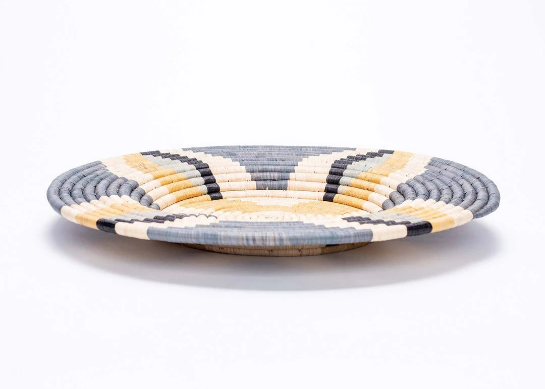 KAZI Large Opal Gray + Mustard Tabia Wall Plate Home Goods 5 KAZI Large Opal Gray + Mustard Tabia Wall Plate Home Goods