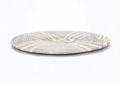 KAZI Large Opal Gray Sanaa Woven Wall Plate