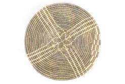 KAZI Large Opal Gray Sanaa Woven Wall Plate