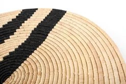 KAZI Black Double Striped Woven Wall Plate 8 KAZI Black Double Striped Woven Wall Plate