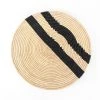 KAZI Black Double Striped Woven Wall Plate