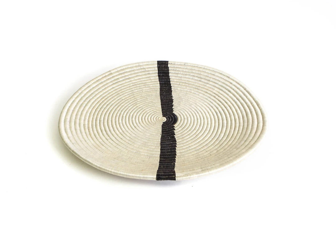 KAZI Home Goods Extra Large Black + White Modern Woven Wall Plate 5 KAZI Home Goods Extra Large Black + White Modern Woven Wall Plate