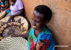 KAZI Home Goods Extra Large Forest Green + Burgundy Tabia Wall Plate