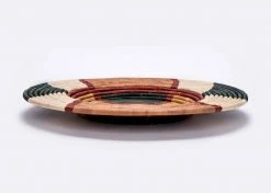 KAZI Home Goods Extra Large Forest Green + Burgundy Tabia Wall Plate