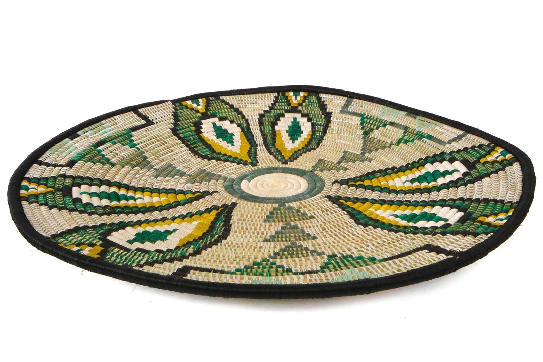 KAZI Home Goods Extra Large Ivy Fleur Plate Woven Wall Plate 5 KAZI Home Goods Extra Large Ivy Fleur Plate Woven Wall Plate