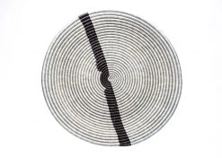 KAZI Extra Large Steeple Gray Modern Woven Wall Plate