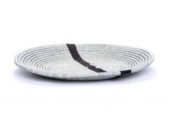 KAZI Extra Large Steeple Gray Modern Woven Wall Plate