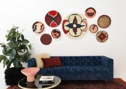 KAZI Jumbo Amelia Burgundy Wall Plate 8 KAZI Jumbo Amelia Burgundy Wall Plate