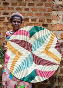 KAZI Home Goods Jumbo Vivid Margot Woven Wall Plate