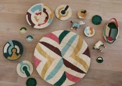 KAZI Home Goods Jumbo Vivid Margot Woven Wall Plate