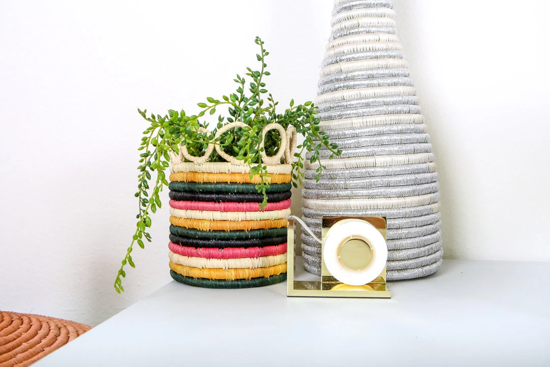 KAZI Home Goods Small Mod Rainbow Hooped Planter 4 KAZI Home Goods Small Mod Rainbow Hooped Planter