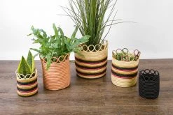 KAZI Home Goods Small Mod Rainbow Hooped Planter 8 KAZI Home Goods Small Mod Rainbow Hooped Planter