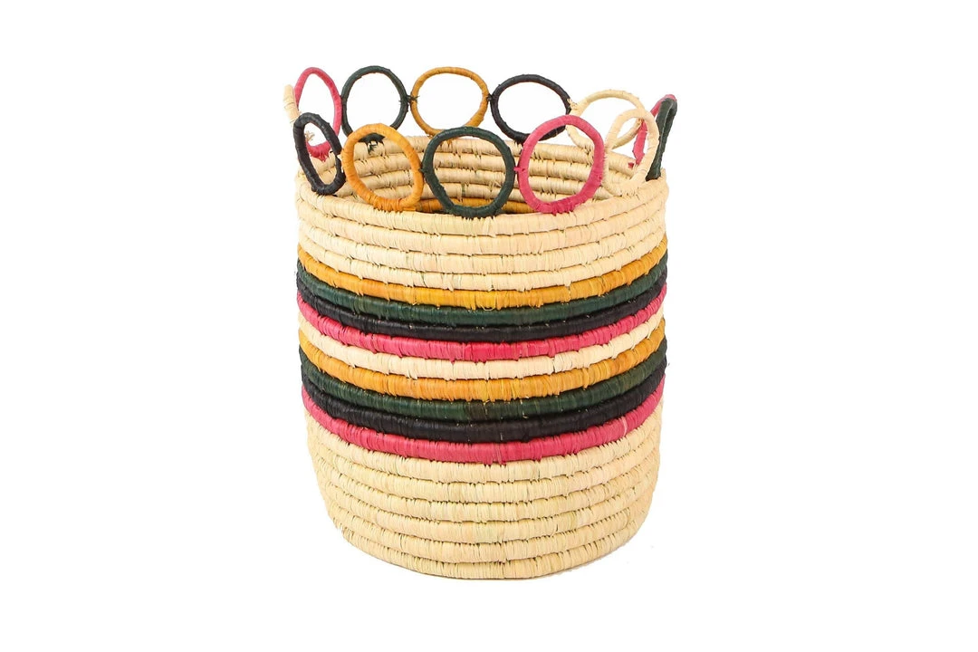 KAZI Medium Mod Rainbow Hooped Planter 3 KAZI Medium Mod Rainbow Hooped Planter