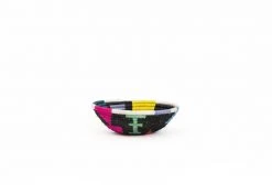 KAZI Small Black + Neon Mtoto Round Basket 8 KAZI Small Black + Neon Mtoto Round Basket