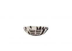 KAZI Small Black + White Fani Round Basket Home Goods