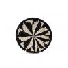 KAZI Home Goods Small Black + White Virunga Round Basket