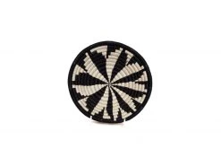 KAZI Home Goods Small Black + White Virunga Round Basket