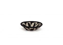 KAZI Home Goods Small Black + White Virunga Round Basket