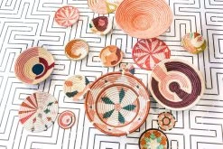 KAZI Small Coral Virunga Round Basket Home Goods 9 KAZI Small Coral Virunga Round Basket Home Goods